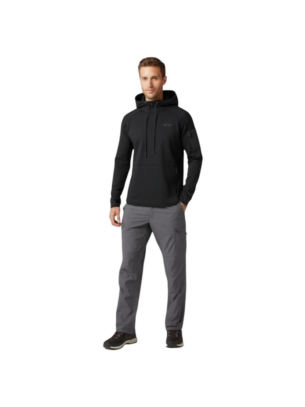 LL Bean Gray Water-Resistant Cresta Hiking Zip-Off Pants, Standard Fit 40 waist